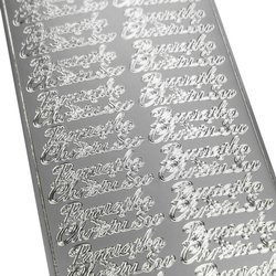 Dekorative Aufkleber PAMIĄTKA CHRZTU silber