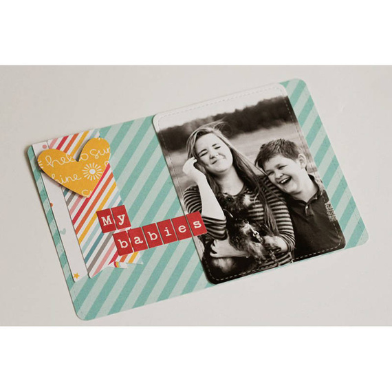 Stanzform Präge Stanzschablone Cutting Die - Lawn Fawn - Stitched Journaling Card - perforierte Karte und Zubehör
