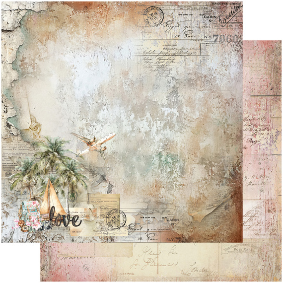 ALCHEMY OF ART Set 12Blatt 20x20cm doppelseitig Scrapbooking Papier, Memories from the trip
