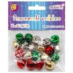 Glocken gemischte Farben 1,5cm - 20Stück