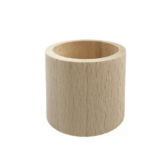 Runder Kerzenhalter aus Holz Höhe 4 cm