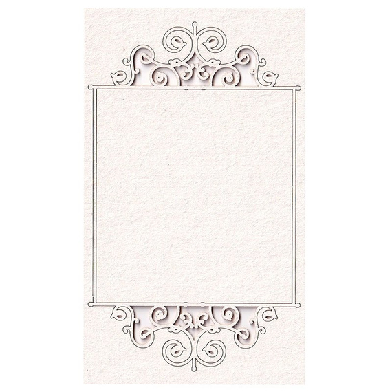SCRAPINIEC Dekorpappe Die Cut Chipboard Dekoration Ornament, Rahmen Frame Park Avenue