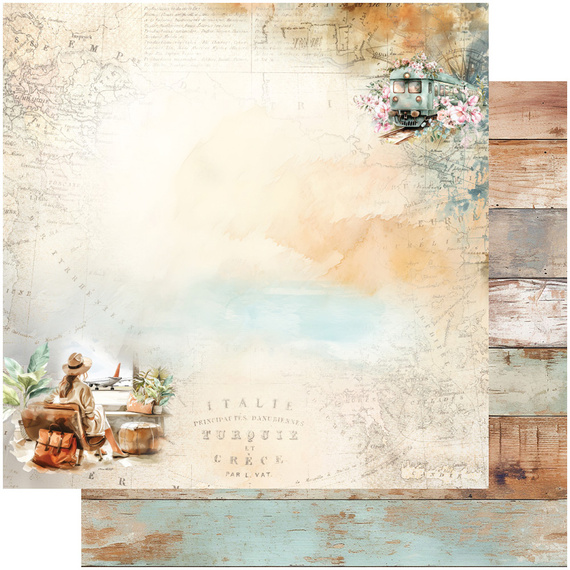 ALCHEMY OF ART 24Blatt 15x15cm doppelseitig Scrapbooking Papier, Memories from the trip