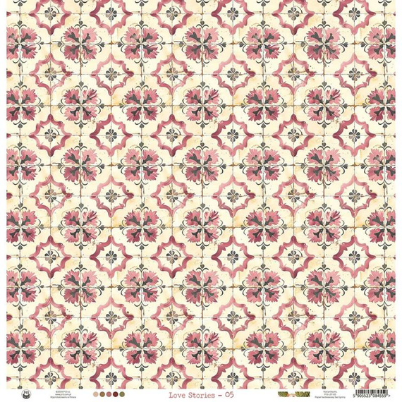 P13 30,5x30,5cm doppelseitig Scrapbooking Paper Designpapier 240g, Love Stories 05