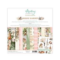 MINTAY Set 24Stk 20x20cm doppelseitig Scrapbooking Papier 240g - Music Garden