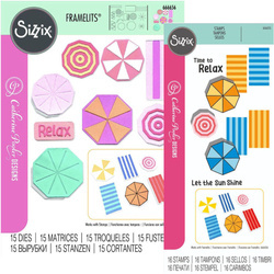 SIZZIX Stempel + Stanzform - Beach Blankets & Brellas