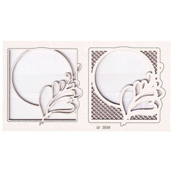 Dekorpappe Die Cut Chipboard Daydream 3D quadratischer Rahmen - geschichteter quadratischer Rahmen - Scrapiniec