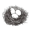 AGATERIA - Transparent Stempel Motivstempel Clear Stamp - Eggs in the nest, Eier im Nest