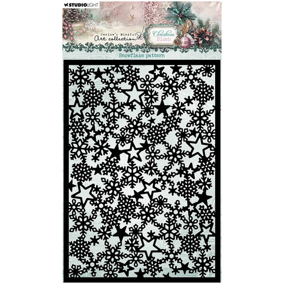 STUDIOLIGHT Mixed Media Schablone STENCIL für Decoupage Scrapbooking - Snowflake pattern