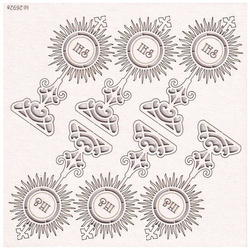 Dekorpappe Die Cut Chipboard Ziermonstranz 01 - 6 Stück. SCRAPINIEC