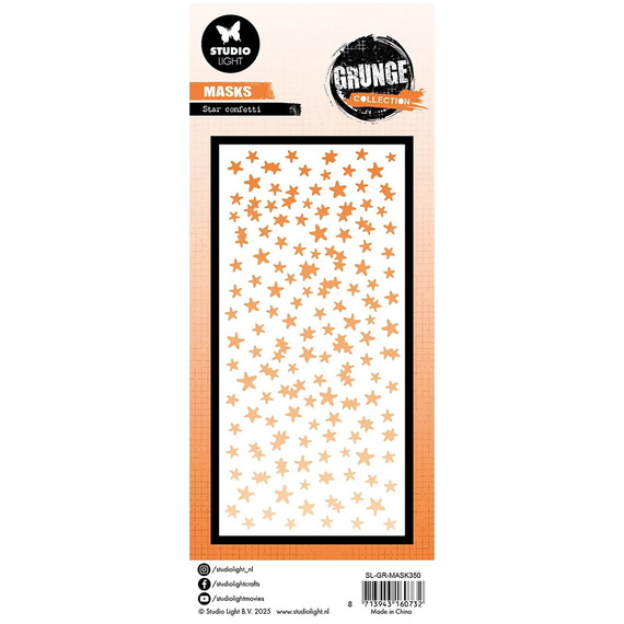 STUDIOLIGHT Mixed Media Schablone STENCIL für Decoupage Scrapbooking - Star confetti