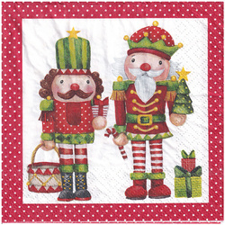 SERVIETTEN 1 Stück Motivservietten Decoupage Napkin 33x33cm, Nussknacker