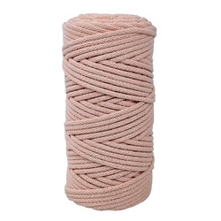 100m Baumwollkordel 5mm Seil aus Baumwolle mit Polyester Kern/Deko Schnur - lachsfarben