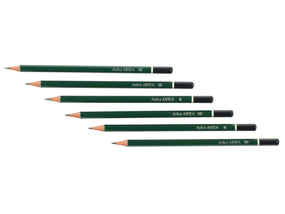 Skizzenbleistift-Set 6 Stück in Metallbox