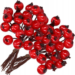 Dekorative Weißdornfrüchte am Draht - natürliche Dekoration - 1 Zweig