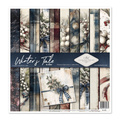 ITD COLLECTION Scrapbooking Papier Set 30x30 cm - Winter's Tale in blue