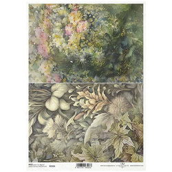 ITD Reispapier Decoupage Bastelpapier Serviettentechnik-R2326 Blätter, Pflanzen