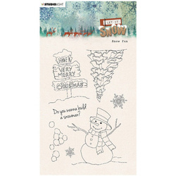 STUDIOLIGHT - Transparenten Stempel - Snow Fun Let It Snow Winter, Schneemann