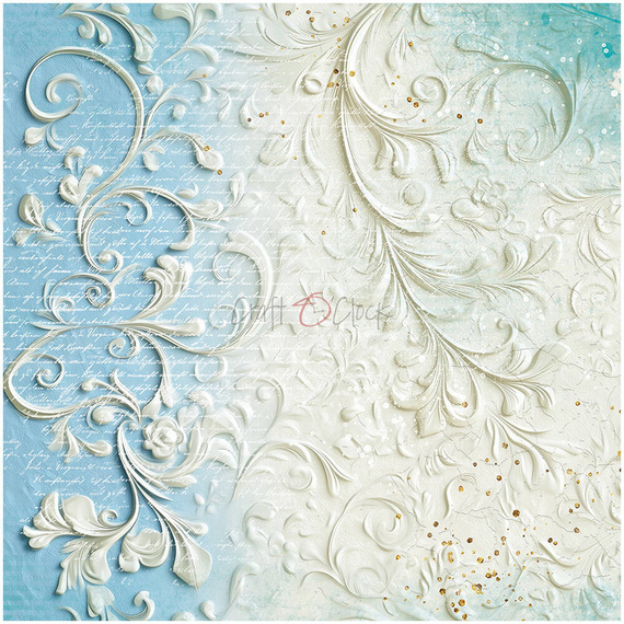 CRAFT OCLOCK 24 Blatt 20x20cm doppelseitig Scrapbooking Papier, Something Blue BASIC