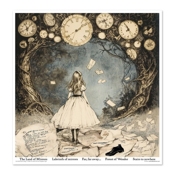 ITD COLLECTION Setz 11Stk 30x30cm Scrapbooking Papier - Alice's Magic 2