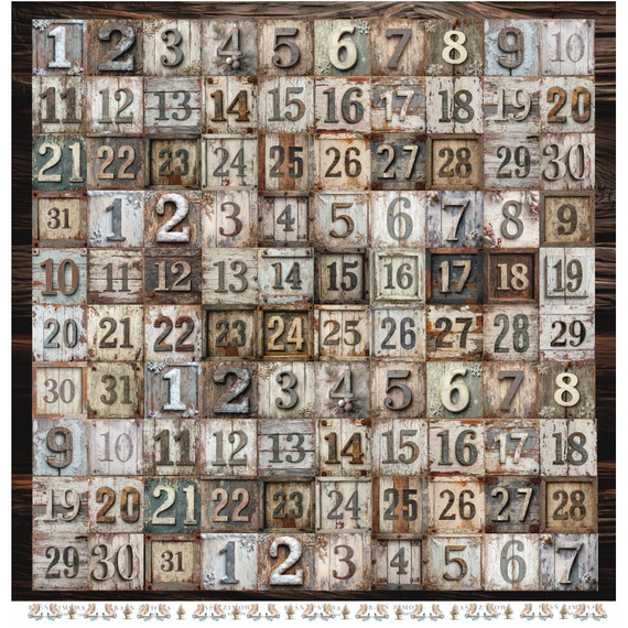 UHK 30x30cm doppelseitig Scrapbooking Basteln Papier - White Whispers - Script