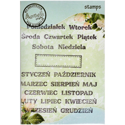 AGATERIA Polymerstempel Clear Stamp - Kalender-Set mit Rahmen PL