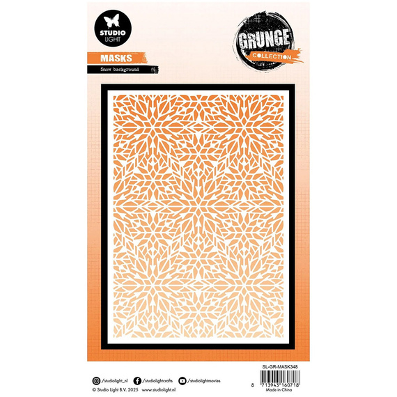 STUDIOLIGHT Mixed Media Schablone STENCIL für Decoupage Scrapbooking - Snow background