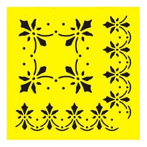 ITD Mixed Media Schablone STENCIL für Decoupage Scrapbooking 16x16, ST0036 Dekore