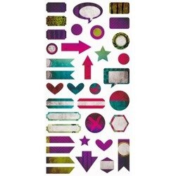 7 DOTS STUDIO Scrapbooking Papier Motivpapier 15x30cm - Elemente - Paint Chips