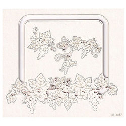 SCRAPINIEC Dekorpappe Die Cut Chipboard Dekoration Ornament, Weinrebe Rahmen 01
