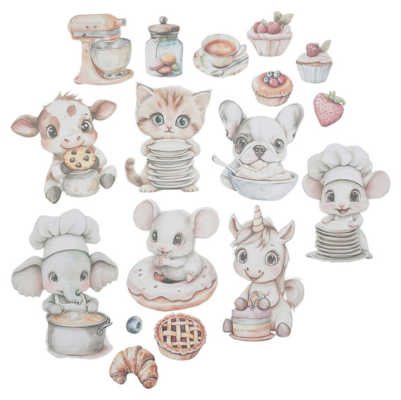 STUDIO LIGHT Papierdeko fürs Basteln - Collage Paper Elements - Sweet as pie