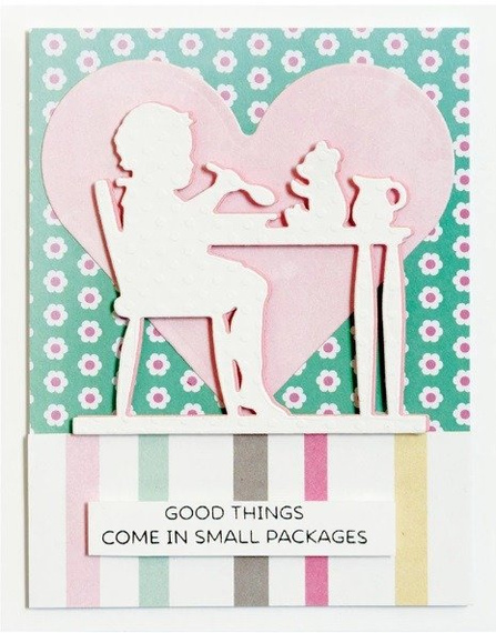 Stanzform Präge Stanzschablone Cutting Die - Spellbinders - Ich &amp; Teddy das Kind und der Teddybär