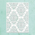 MINATY Mixed Media Schablone STENCIL für Decoupage Scrapbooking Damast