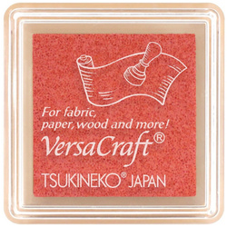 Tsukineko VersaCraft Small Pigmentstempelkissen für Stoff, Leder, Papier - Coral Pink