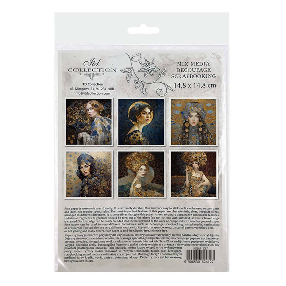 Scrapbooking-Bastelpapier-Set reis - ITD - RSM127 Frauenmosaik - Inspiriert von Klimt