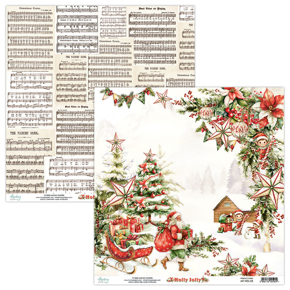 Scrapbooking Papier Set 20x20 - Mintay - Holly Jolly