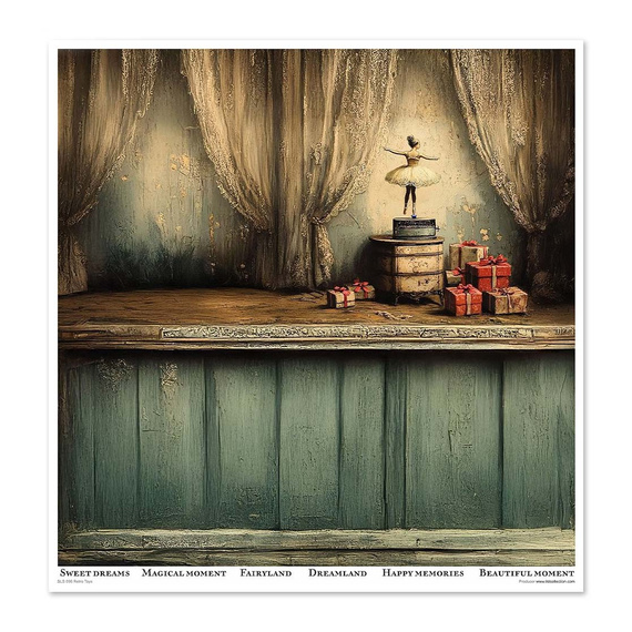 ITD COLLECTION Scrapbooking Papier Set 30x30 cm - Retro Toys