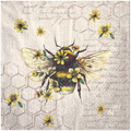 SERVIETTEN 1 Stück Motivservietten Decoupage Napkin 33x33cm, Bee Queen Biene