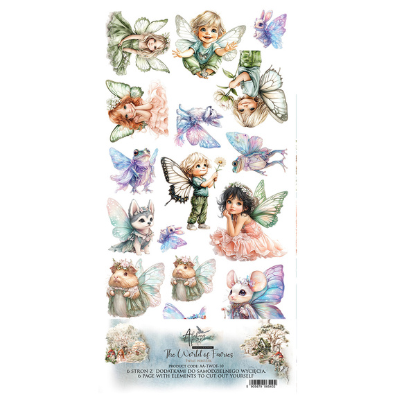 ALCHEMY OF ART 15x30cm doppelseitig Scrapbooking Papier 250g, The world of fairies