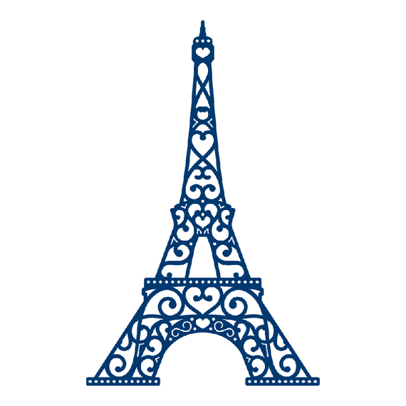 Stanzform Präge Stanzschablone Cutting Die - Zerfetzte Spitze - Eiffelturm Eiffelturm Paris