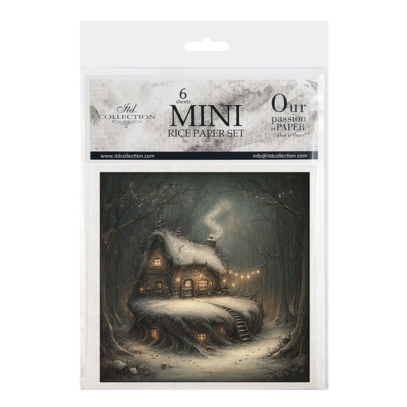 Reispapier-Set - Häuschen, Hütten, Höhlen, Fantasie, Fee, Winter - RSM209 - Itd Collection