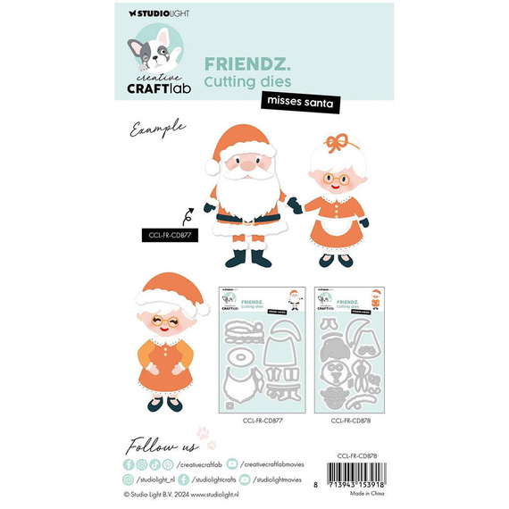 STUDIO LIGHT - Stanzform Präge Stanzschablone Cutting Die - Misses Santa Friendz