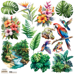 AUFKLEBER ScrapLove Dekor Stickers - Jungle 1