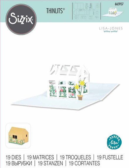 SIZZIX Stanzform Präge Stanzschablone Cutting Die, Pop-Up Garden Gewächshaus