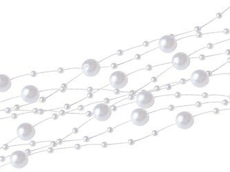Perlengirlande weiß 1,3 m