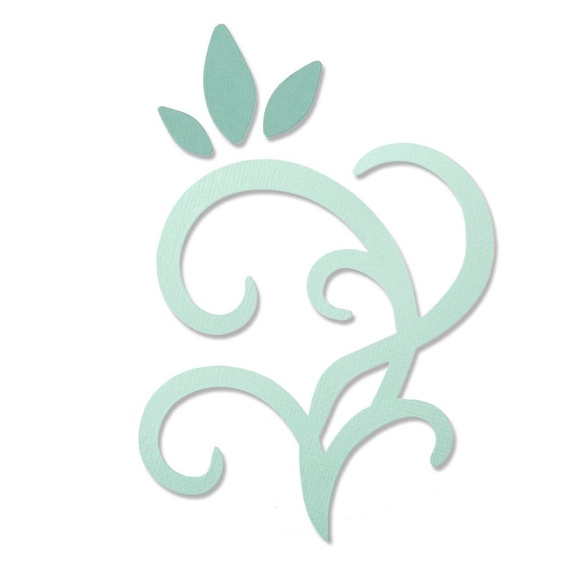 SIZZIX Bigz Stanzform Präge Stanzschablone Cutting Die, Leaves & Swirls 664403