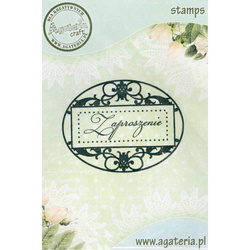 AGATERIA - Transparent Stempel Motivstempel Clear Stamp - Zaproszenie - Untertitel PL