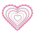 DPCRAFT Stanzform Präge Stanzschablone Cutting Die,Herzen mit Rüsche