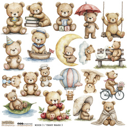 AUFKLEBER ScrapLove Dekor Stickers - Bären 3