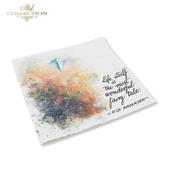 Reispapier für Decoupage, Beschriftungen, Sätze auf Englisch ITD-R1608 - A4